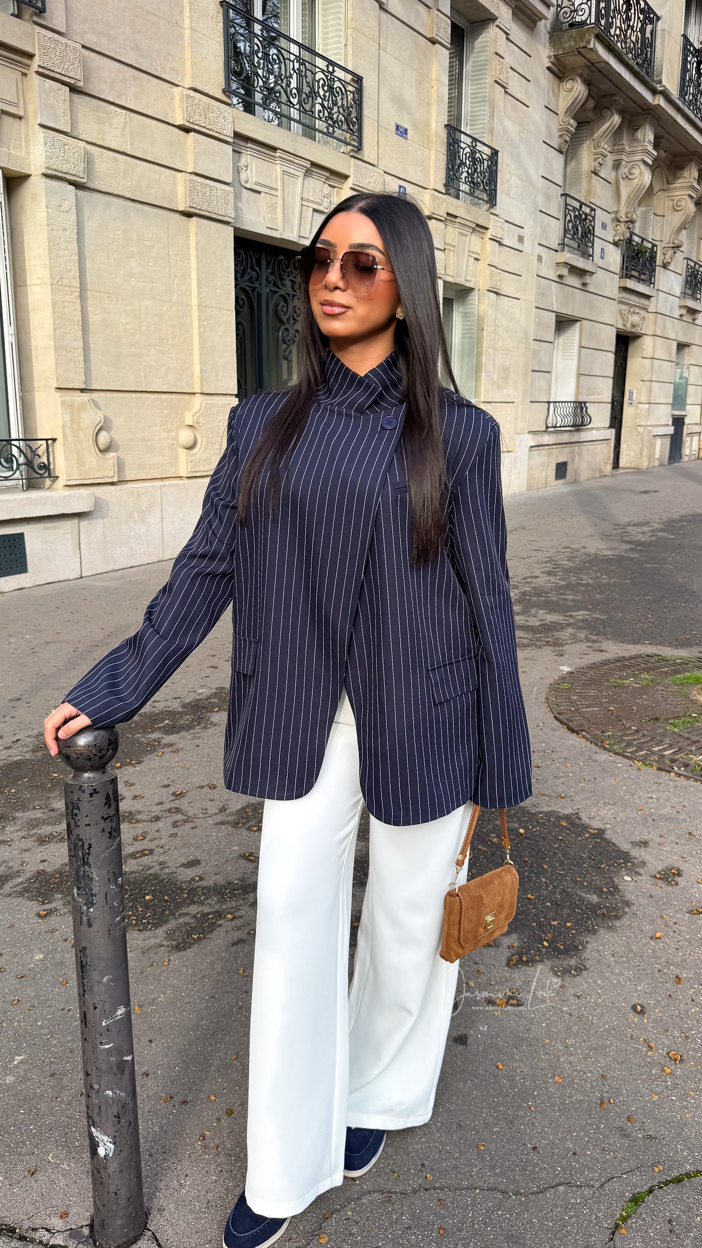 Blazer Christina | Marine rayé