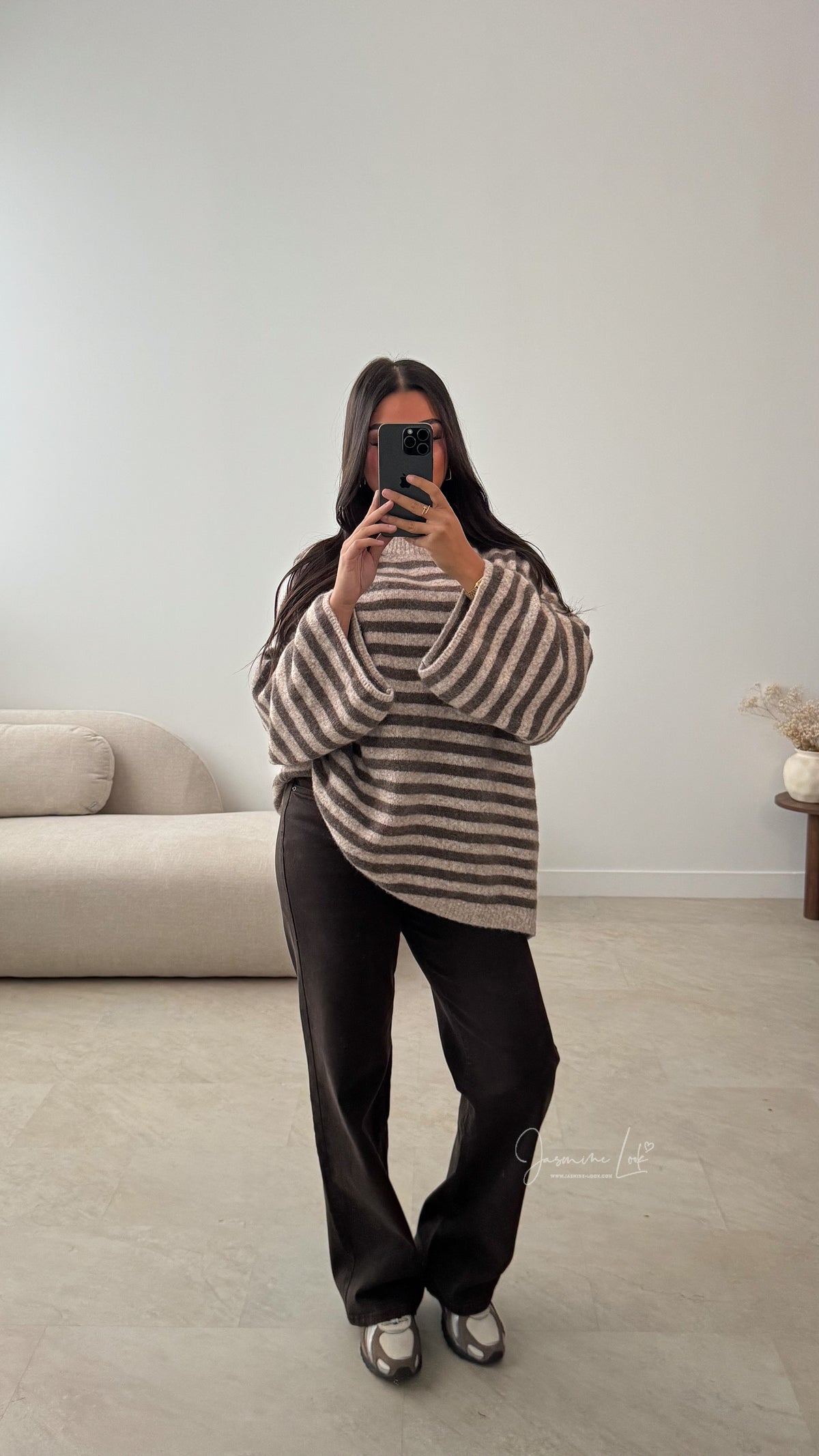 Pull Stripe | Marron Taupe