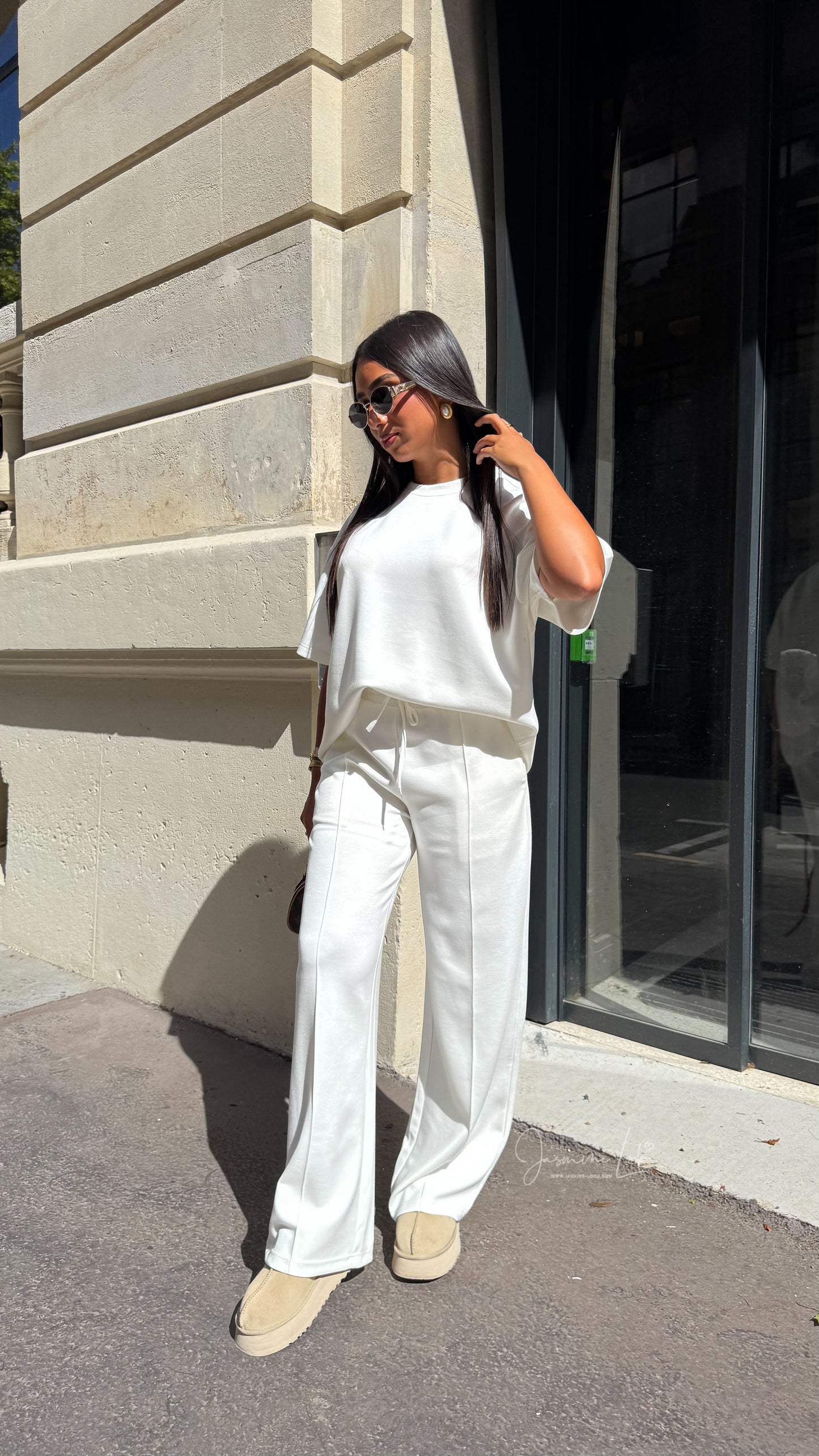 Ensemble jogger Ivoire
