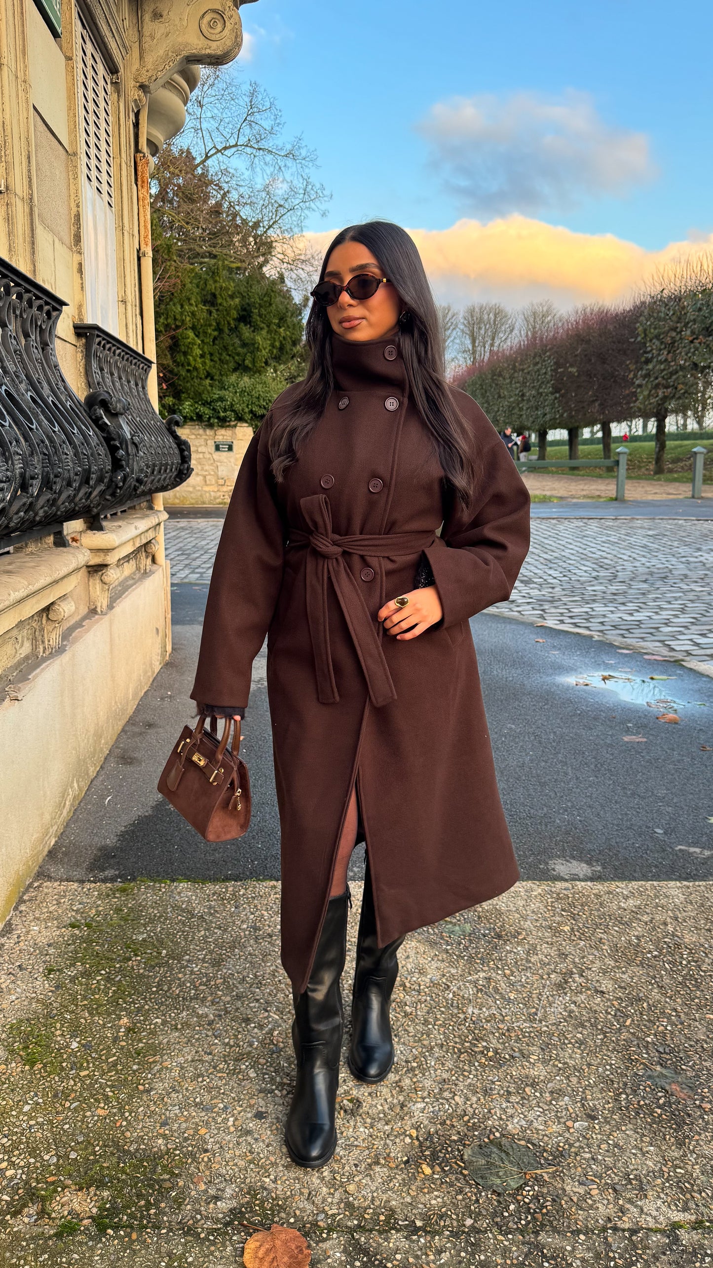 Manteau Button | Marron