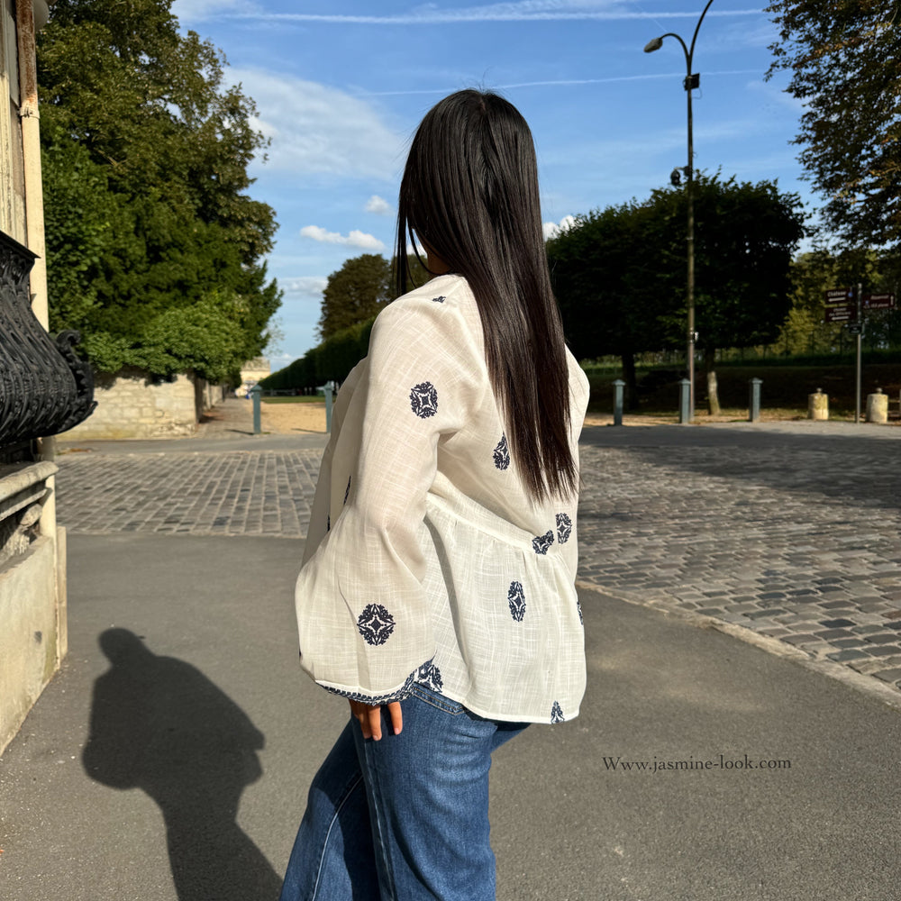 Boho Blue Blouse