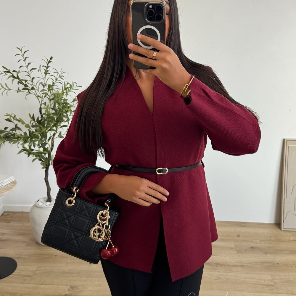 Cardigan Livia bordeaux