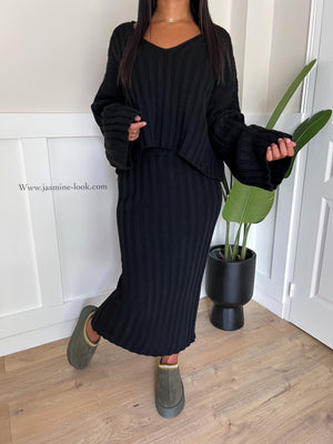 Ensemble jupe Maille noir