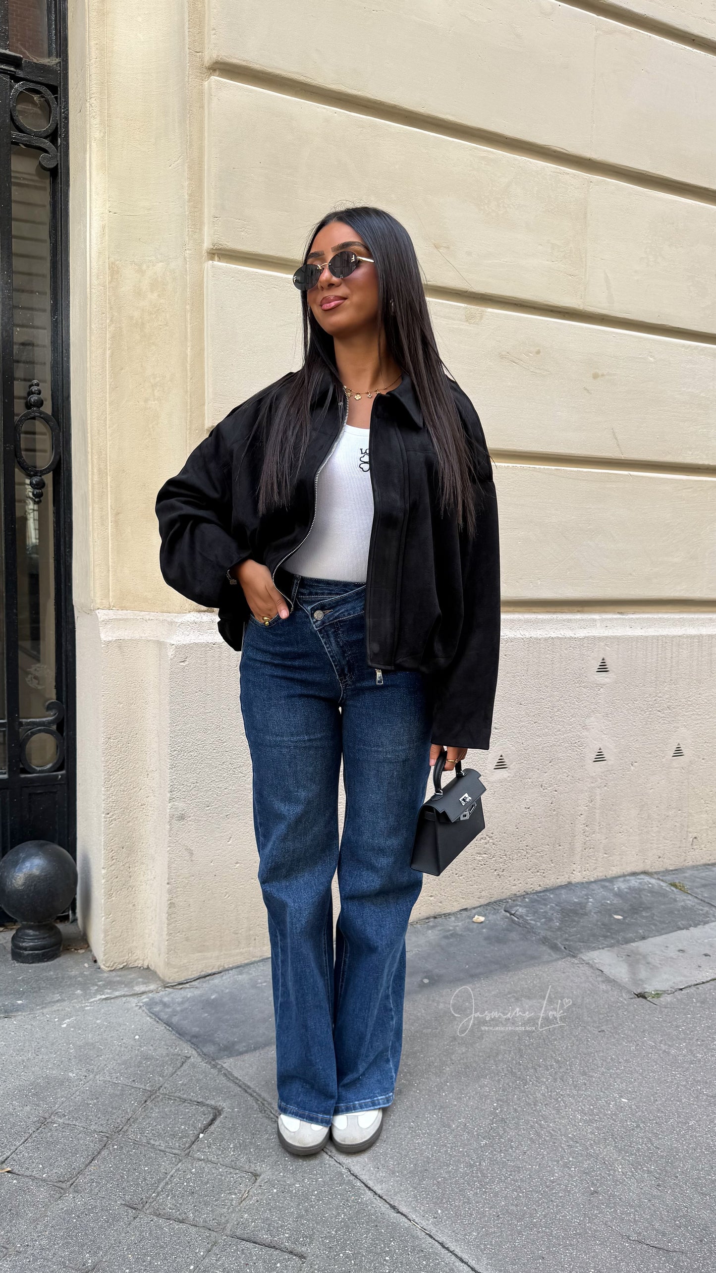 Veste Suède Z noire