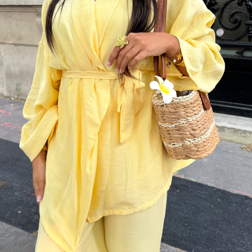 Ensemble kimono Summer jaune