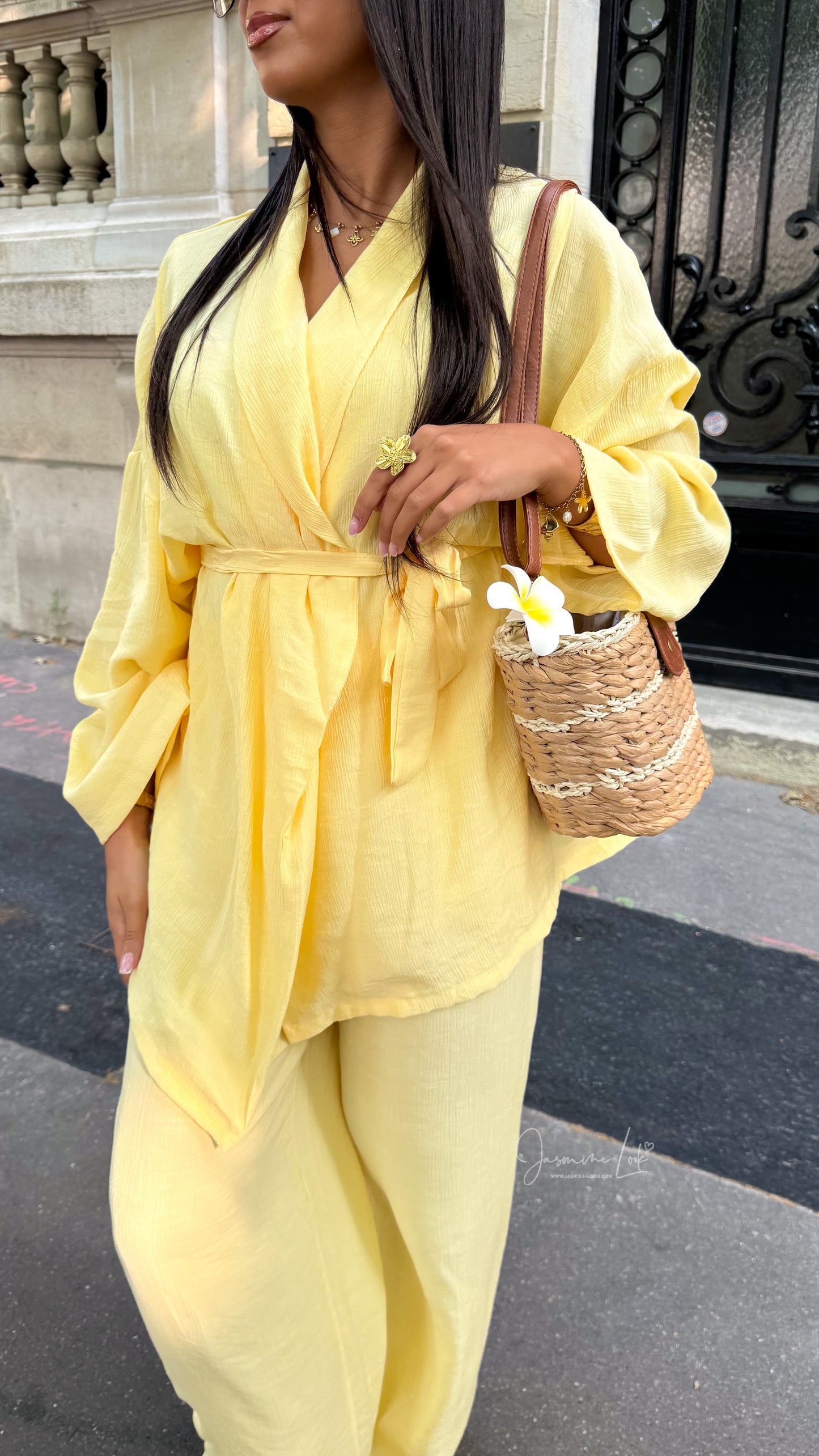 Ensemble kimono Summer jaune