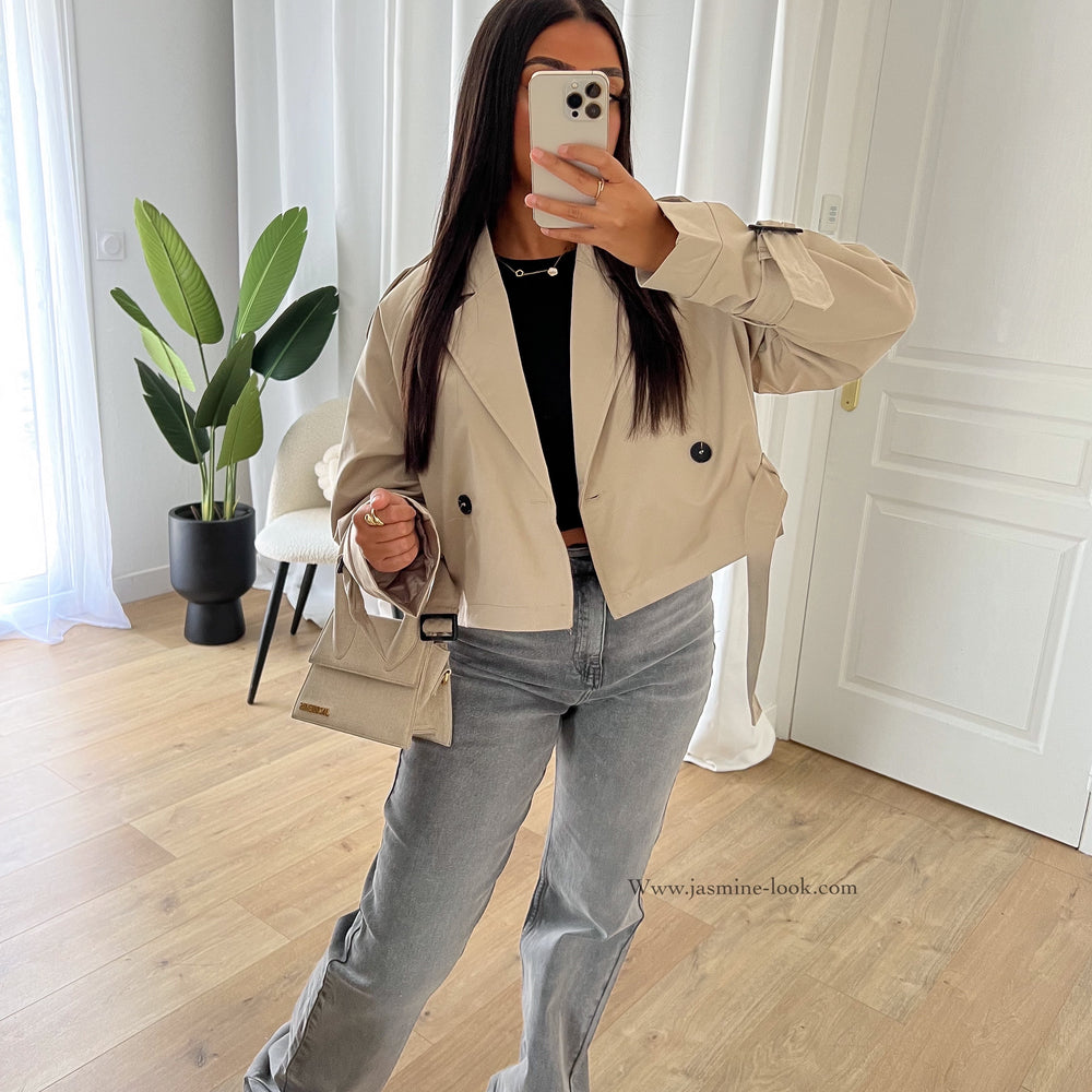 Beige Z Trench Coat