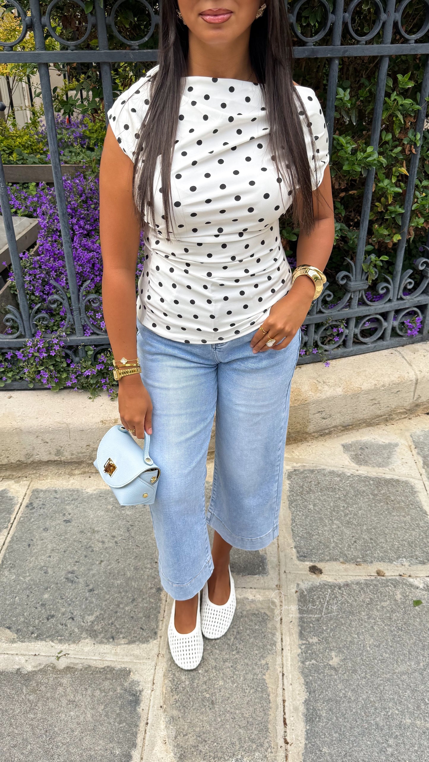 Ballerine Slingback | Blanc