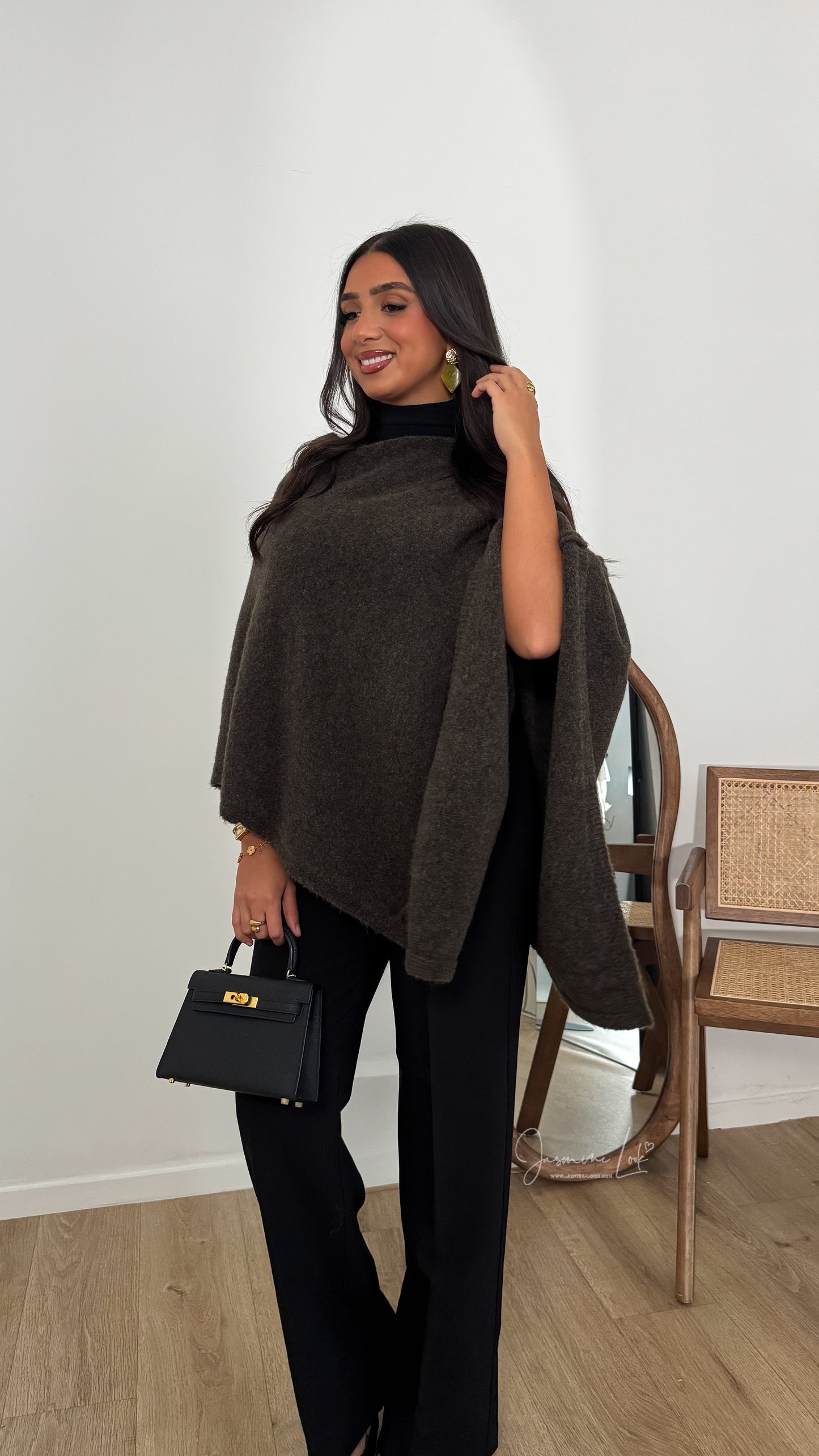 Poncho | Marron glacé