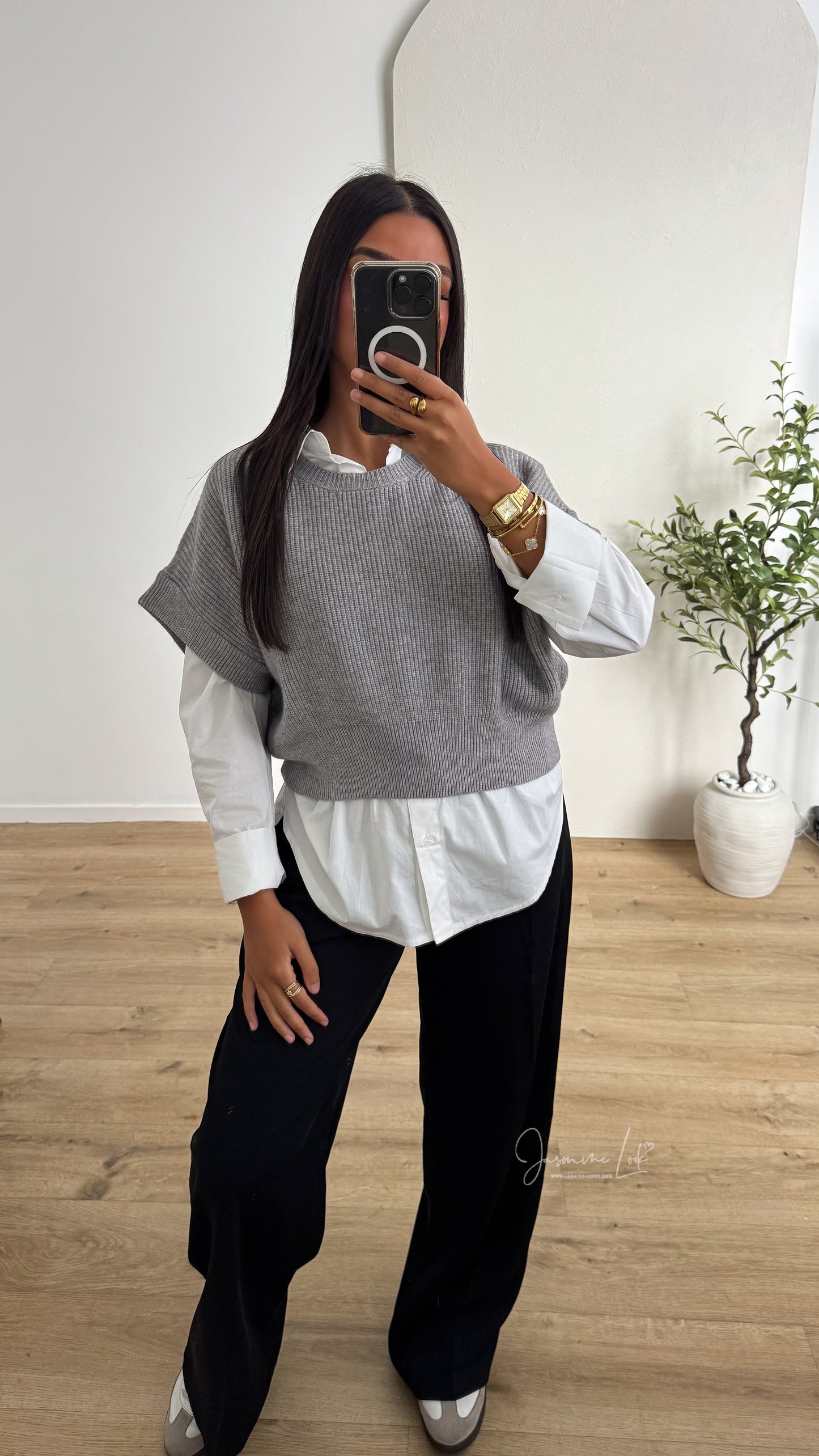 Pull crop Gris