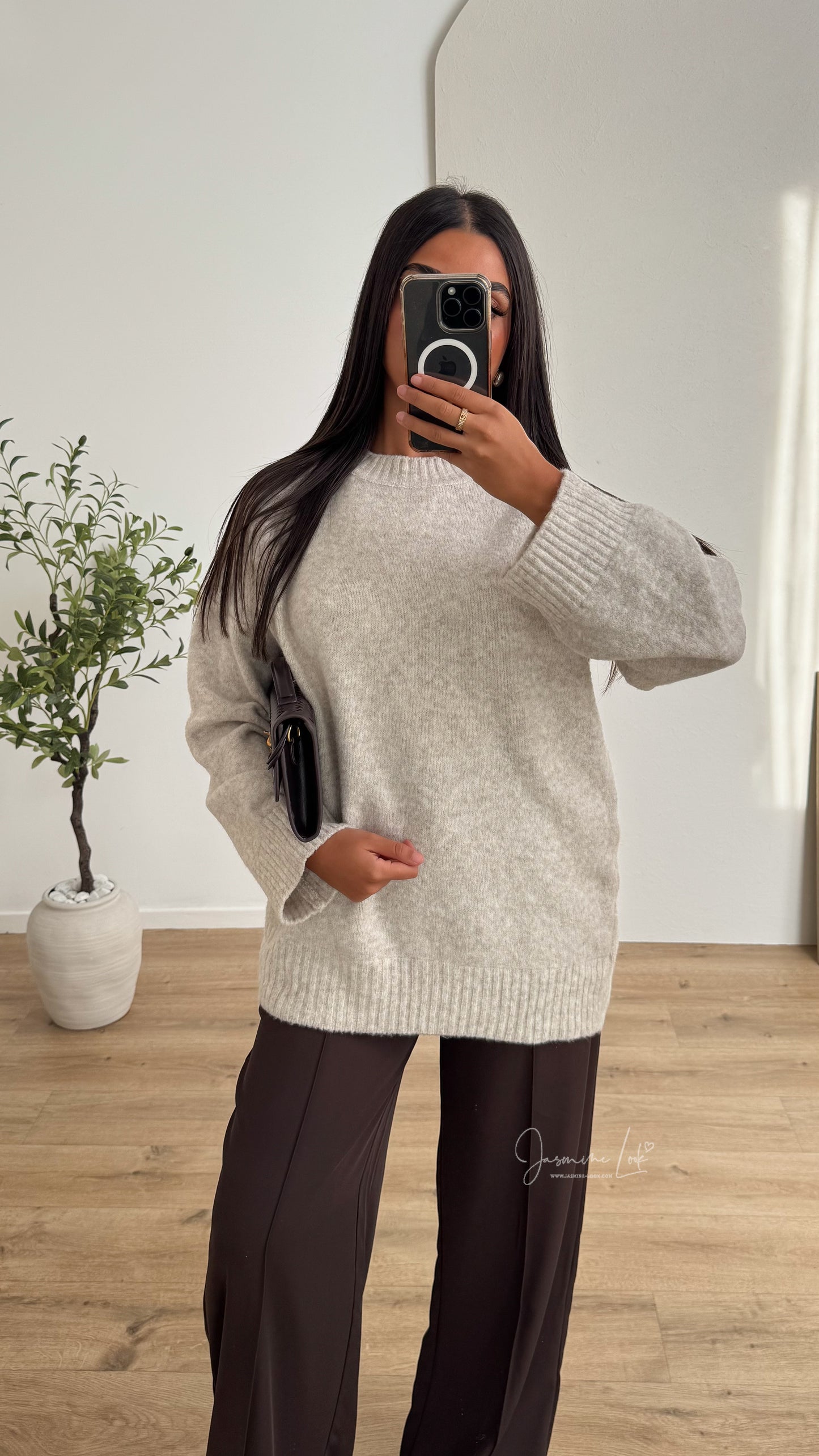 Pull Crush beige Chiné