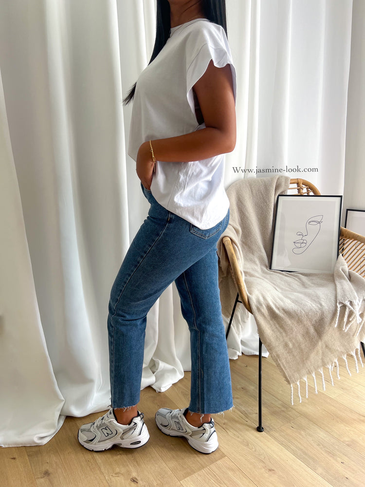 Jean Flare Crop
