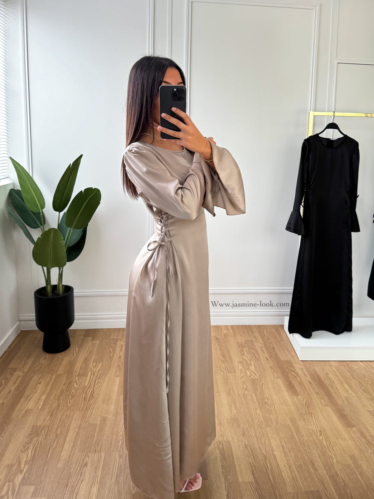 Robe Satin Esme taupe