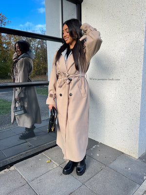 Manteau trench taupe