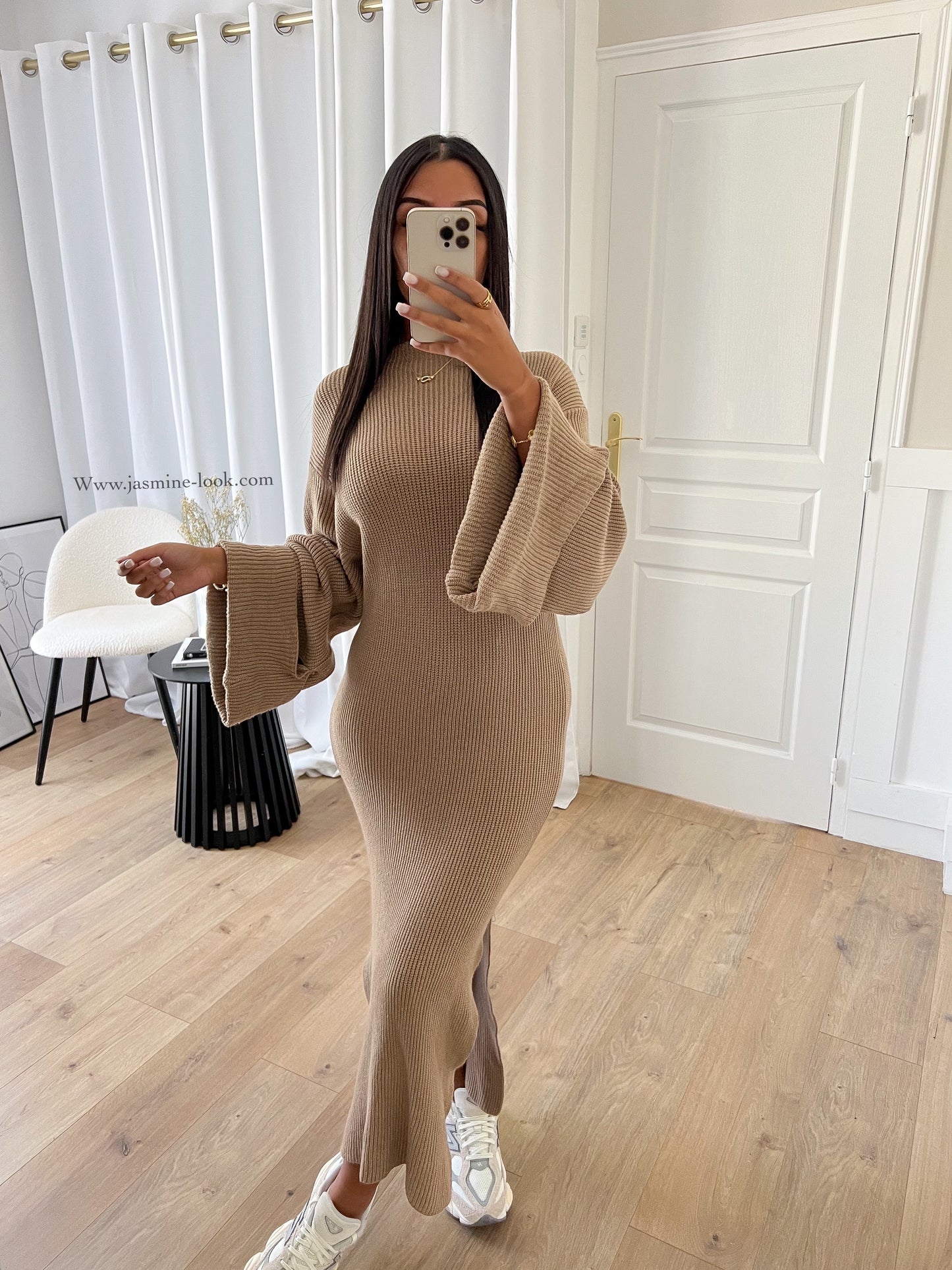 Autumn taupe dress