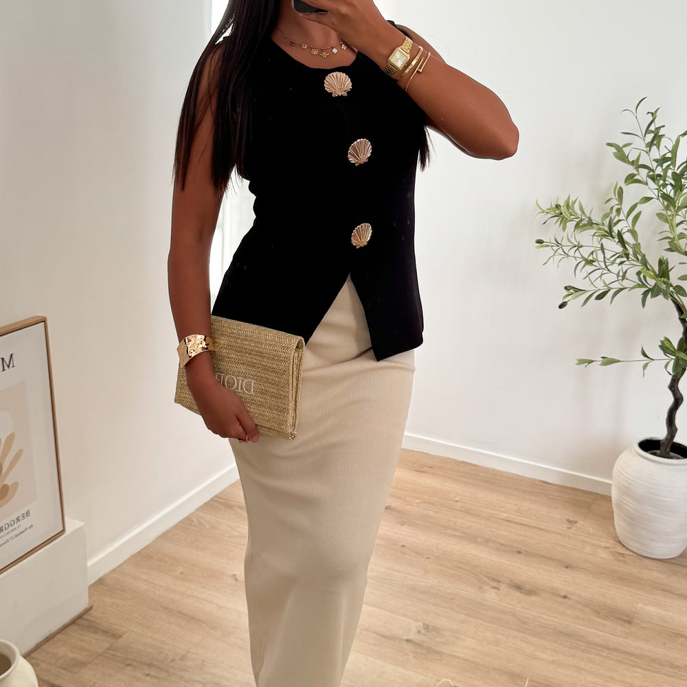 Jupe sirène beige