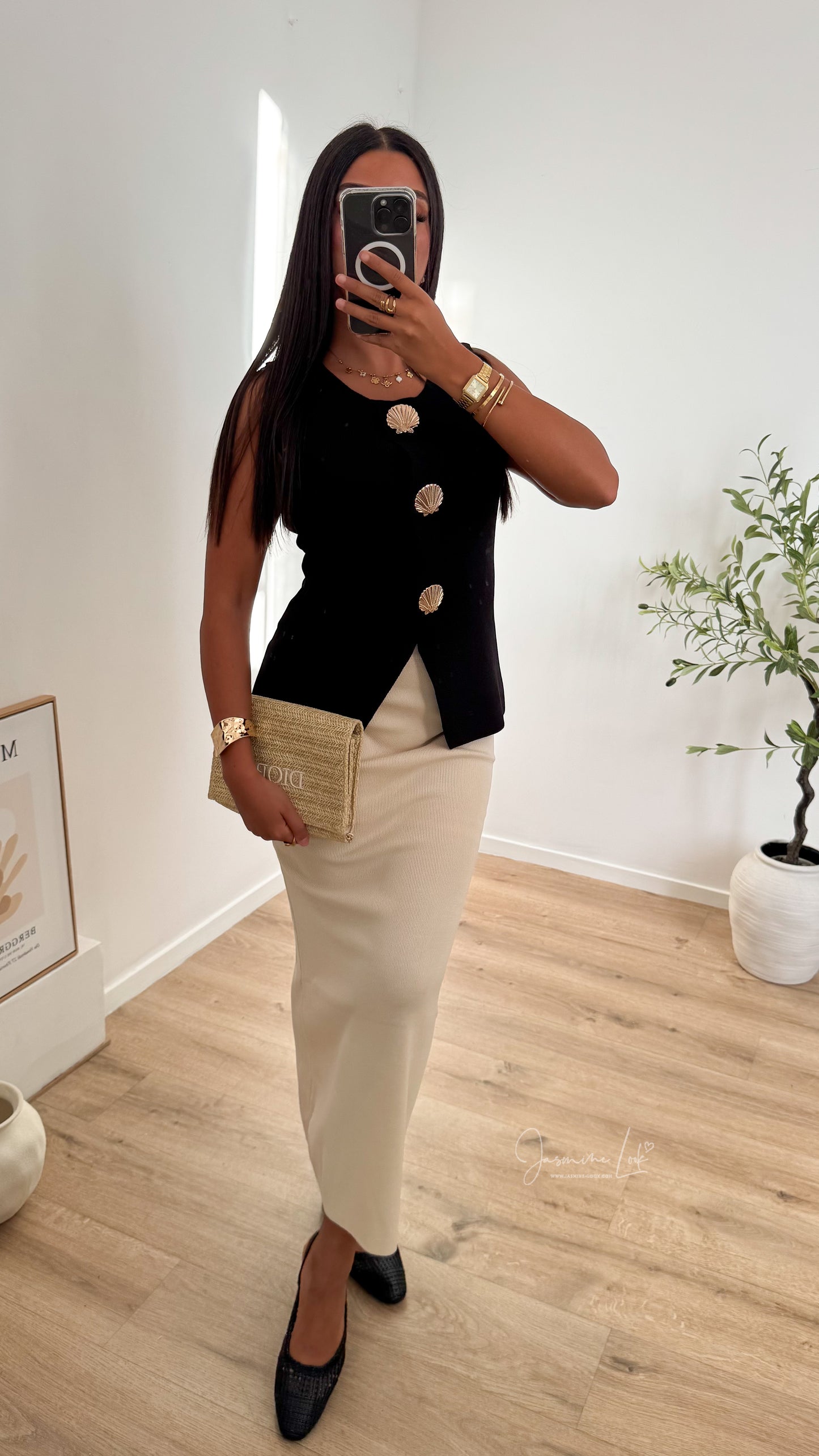 Jupe sirène beige