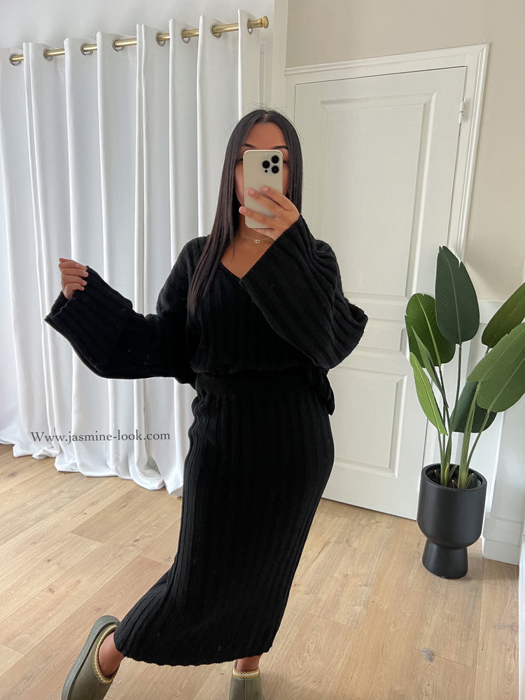 Ensemble jupe Maille noir