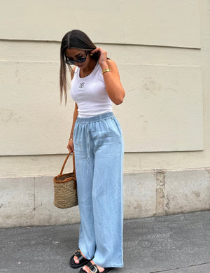 Pantalon Tessia clair délavé