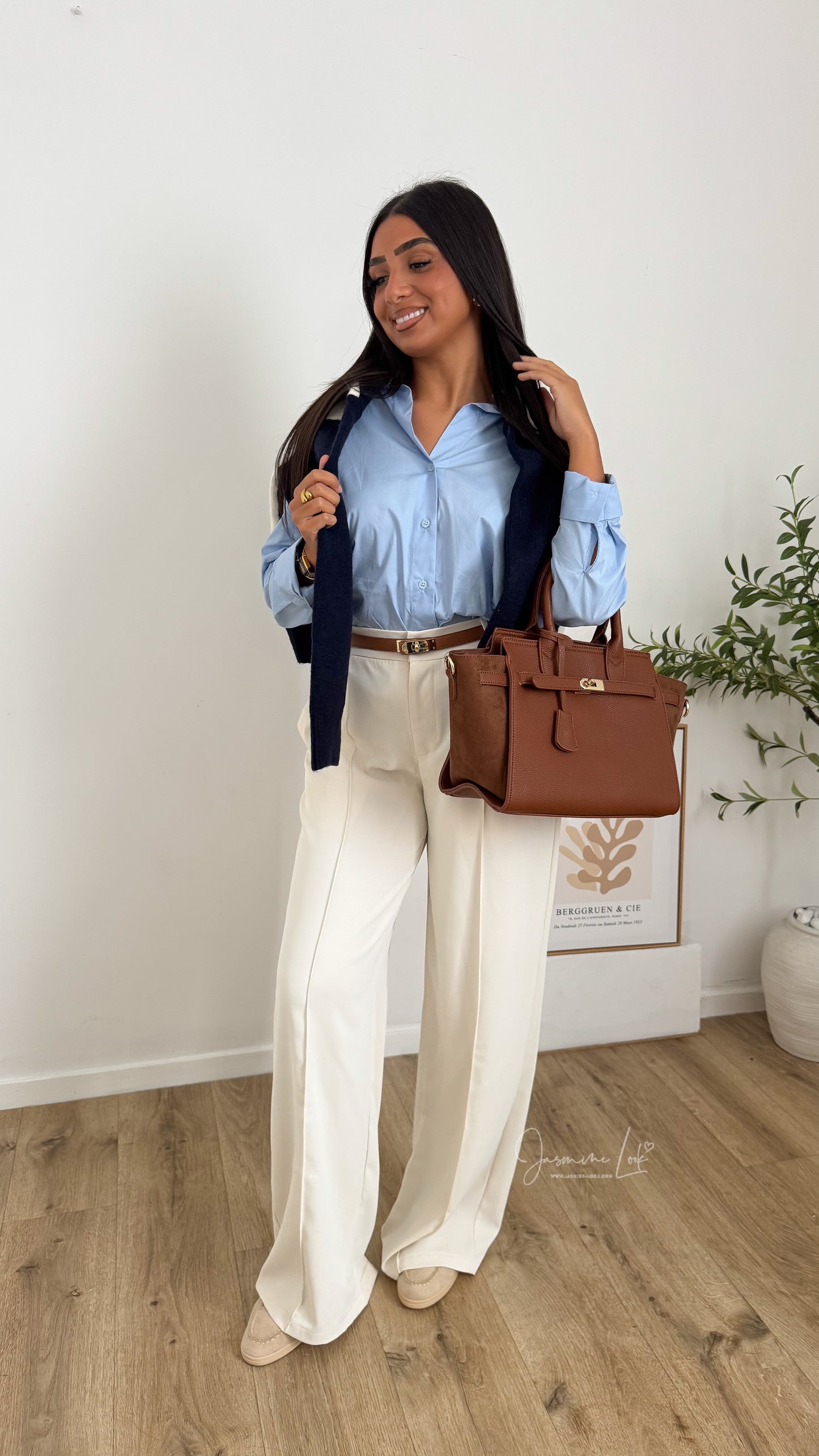 Chemise Basica bleu ciel