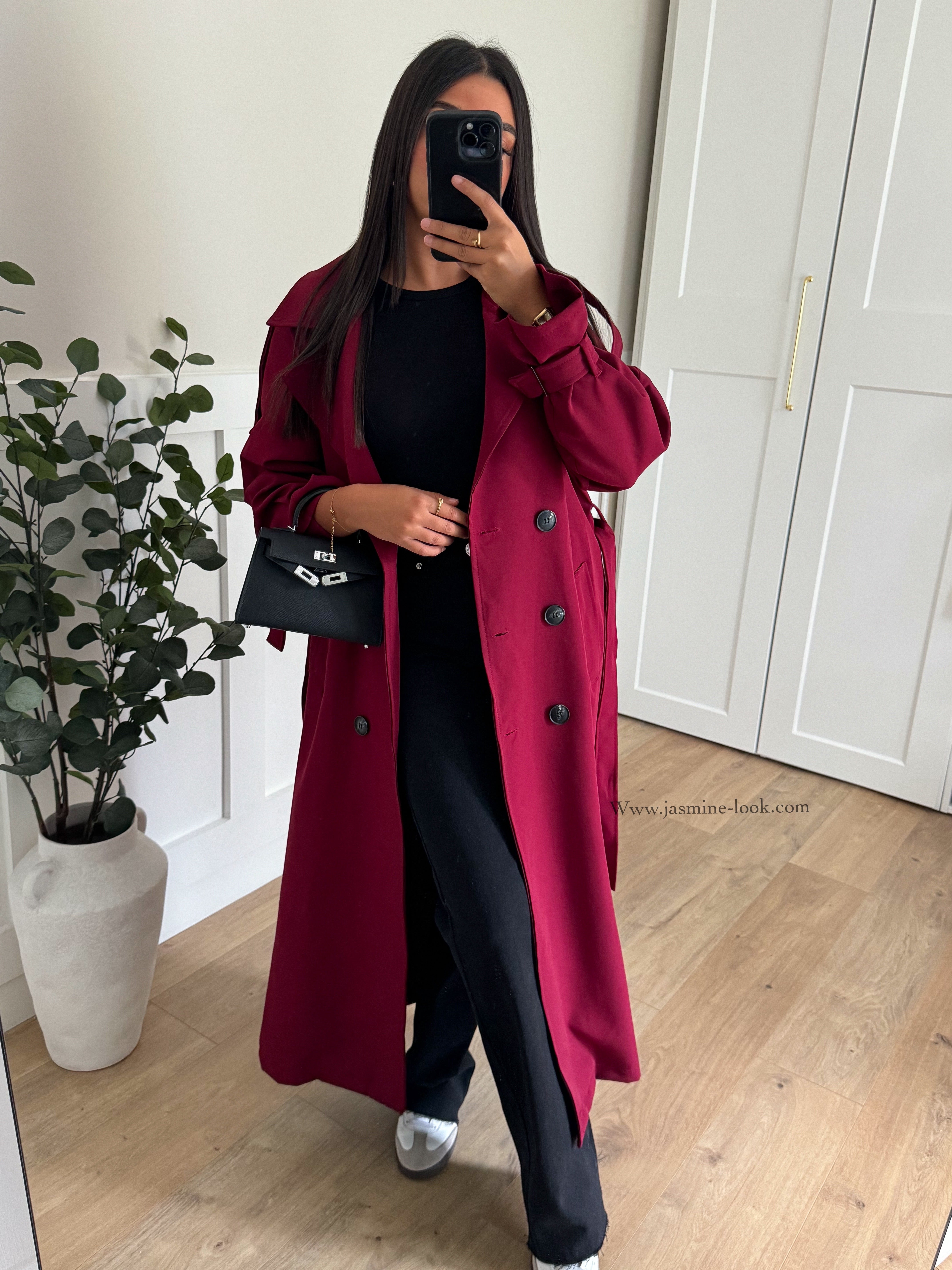 Trench maxi Bordeaux