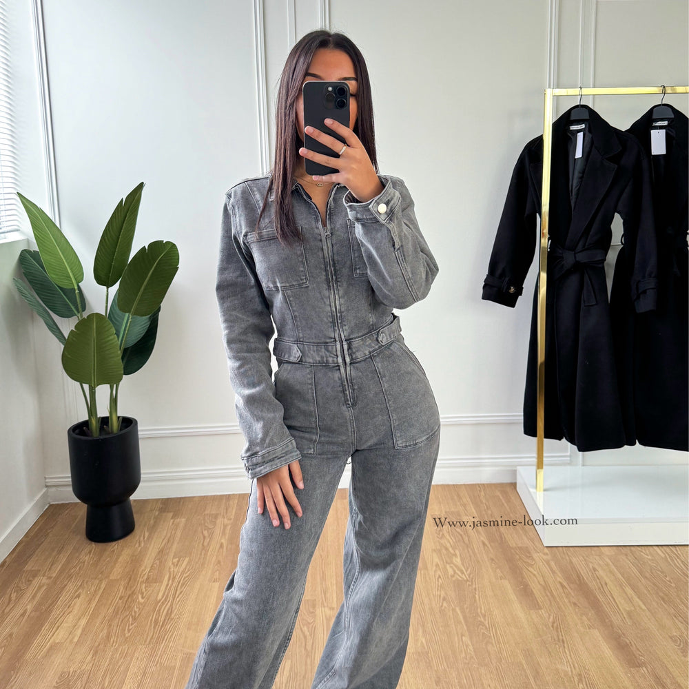 Jen' Grey Jumpsuit