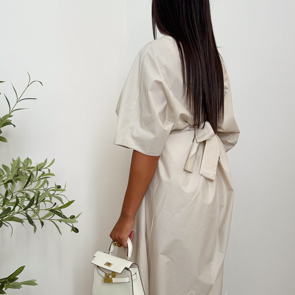 Robe Popeline Beige