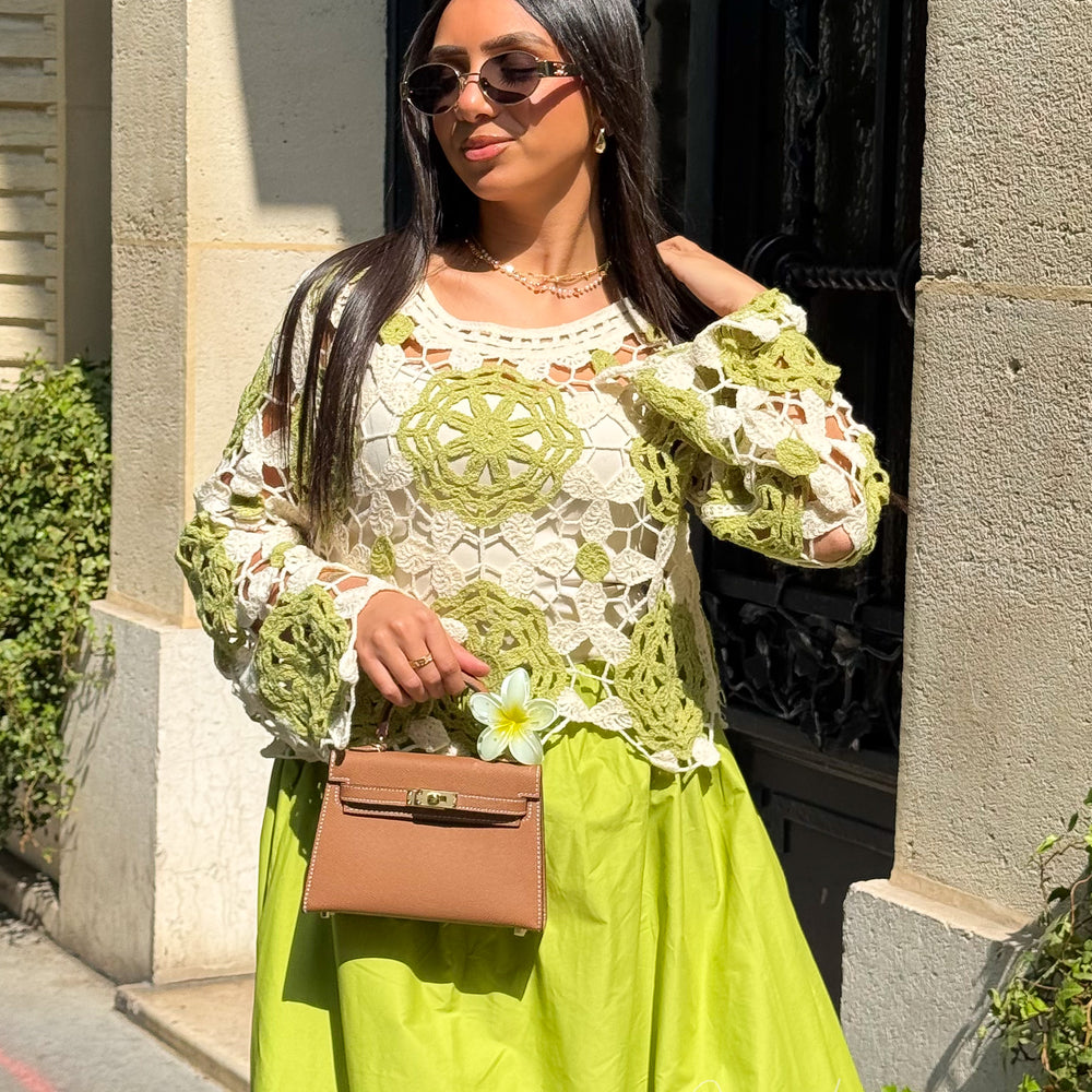 Top crochet Olive