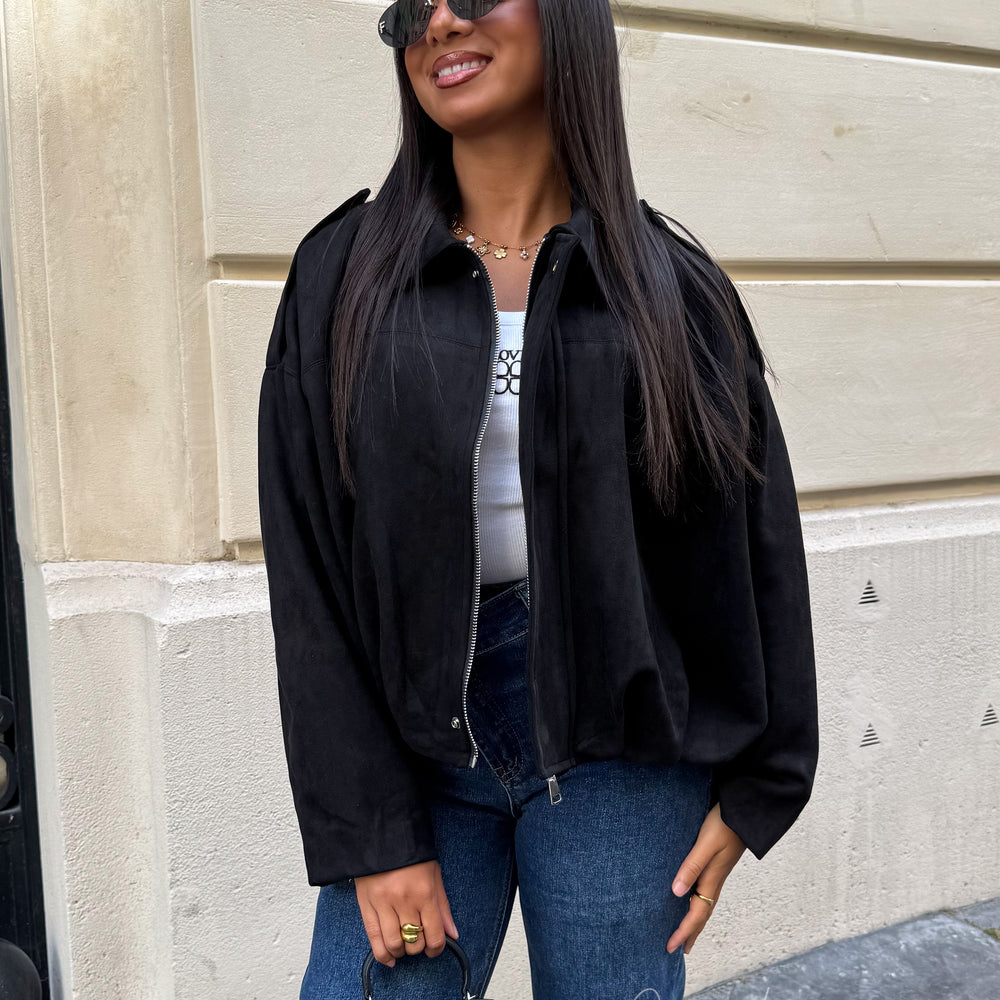 Veste Suède Z noire
