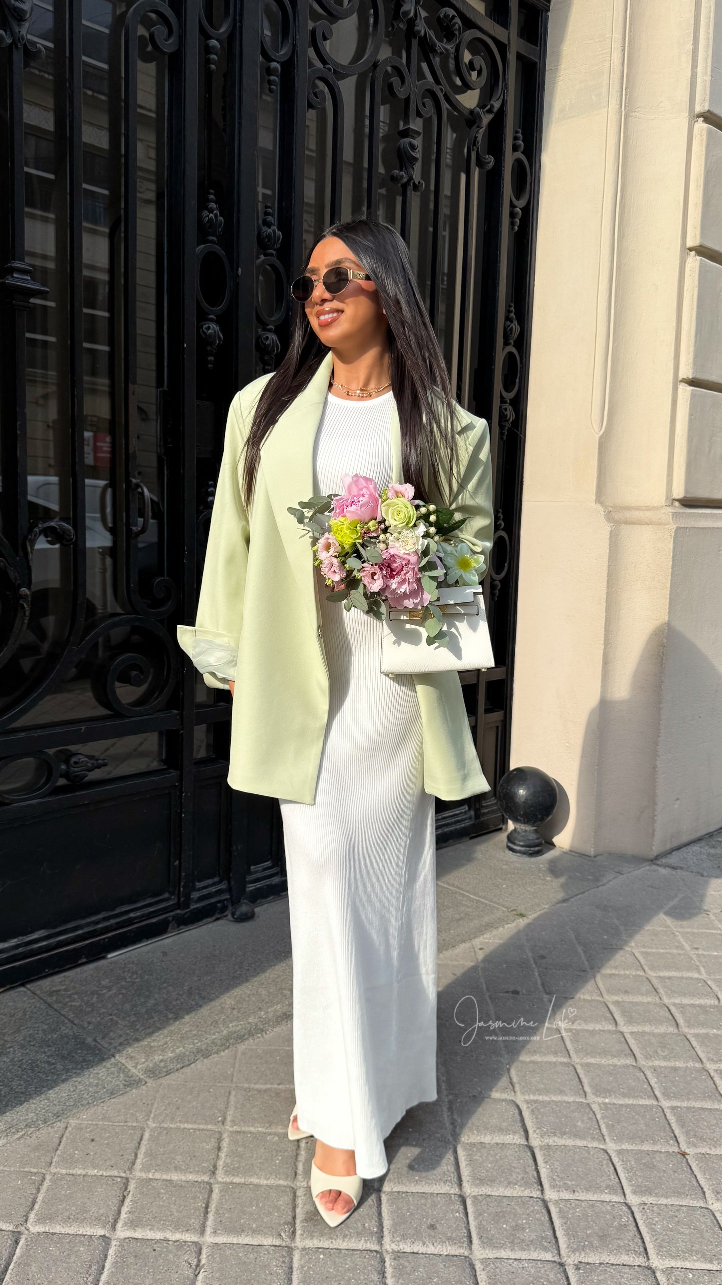Blazer Over vert pastel