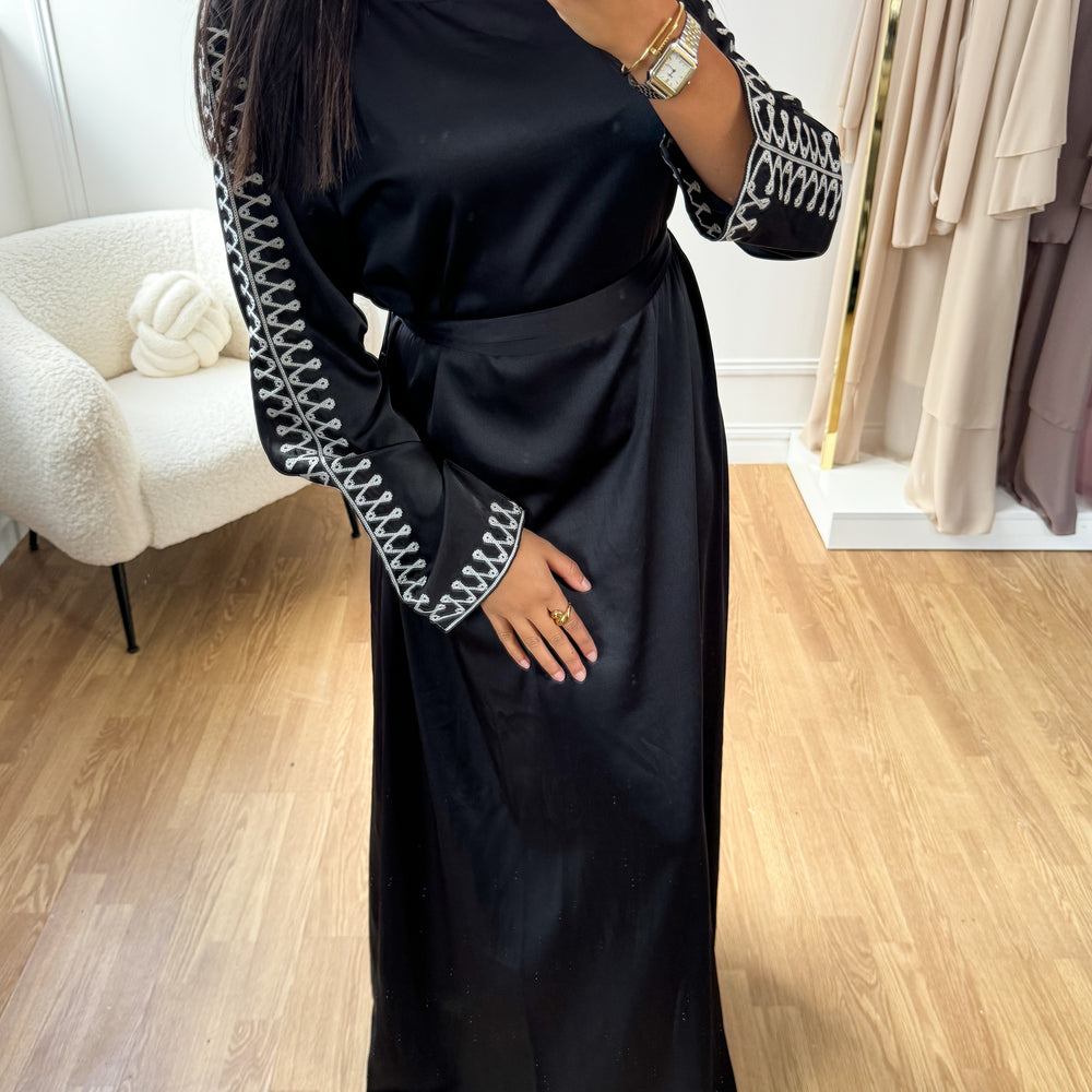 Black Marrakech satin dress