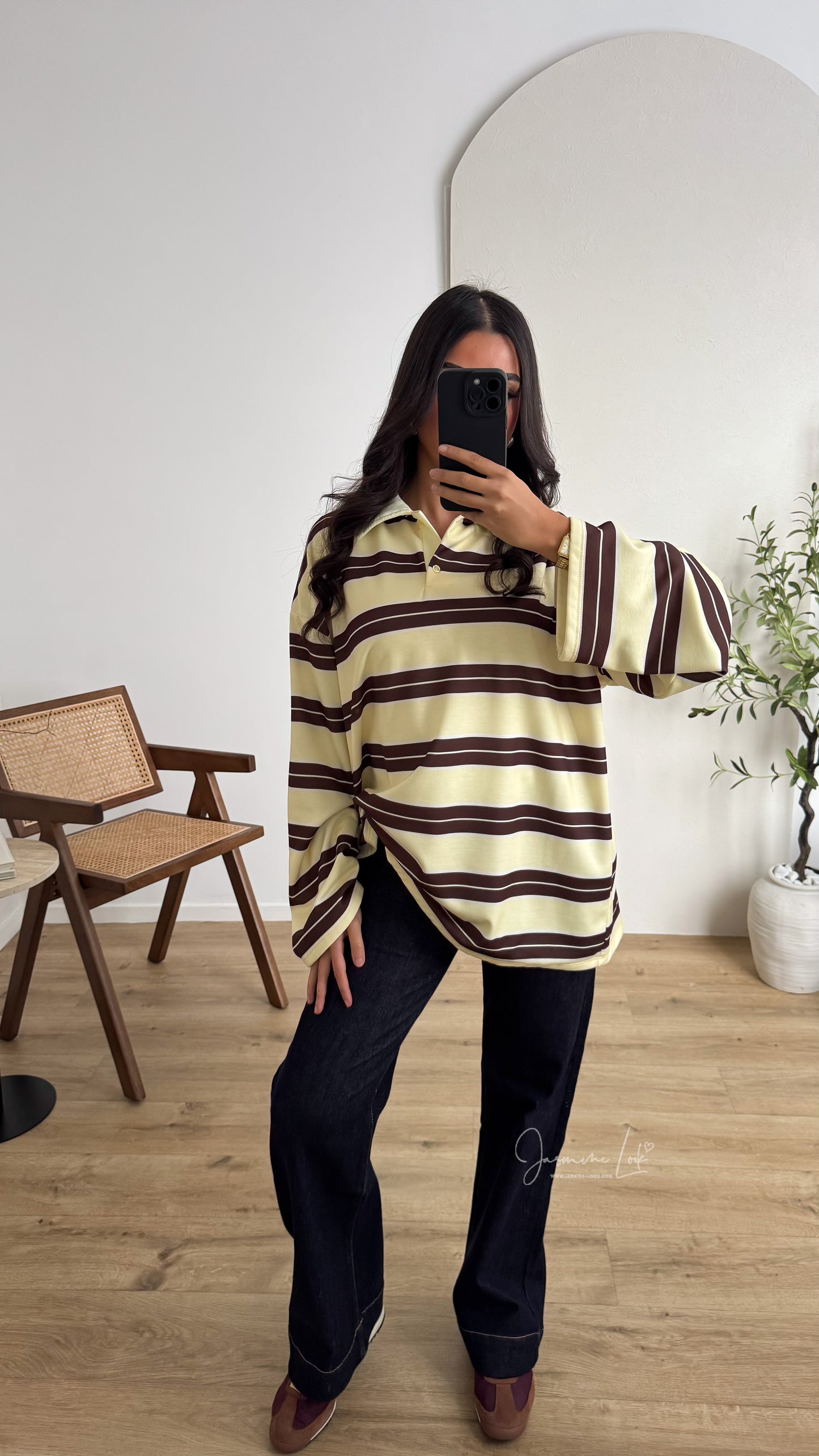 Polo Rayé polaire | Jaune