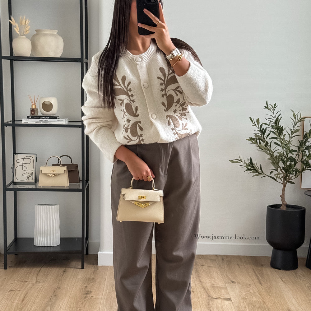 Pantalon Pince Taupe