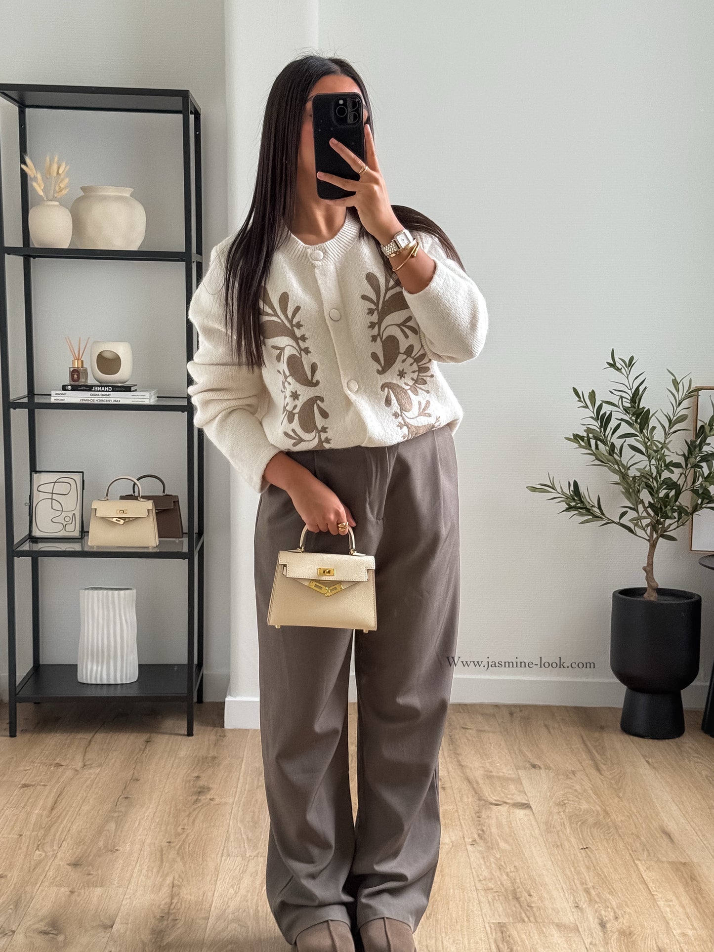 Pantalon Pince Taupe