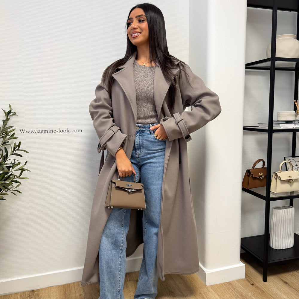 Manteau Trench taupe