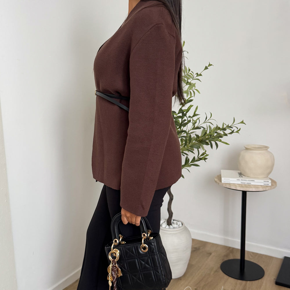 Cardigan Livia marron