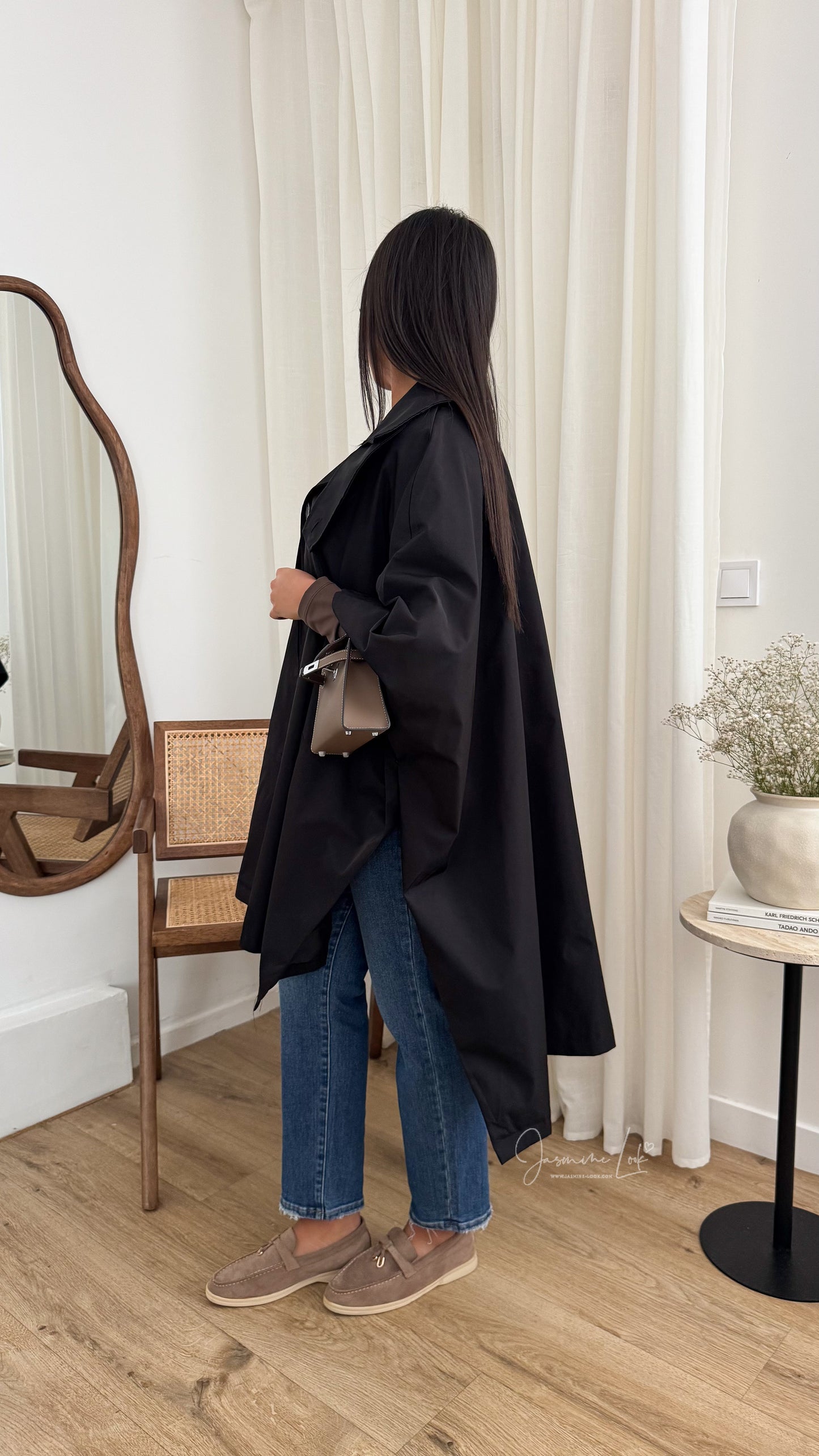 Trench cape | Noir
