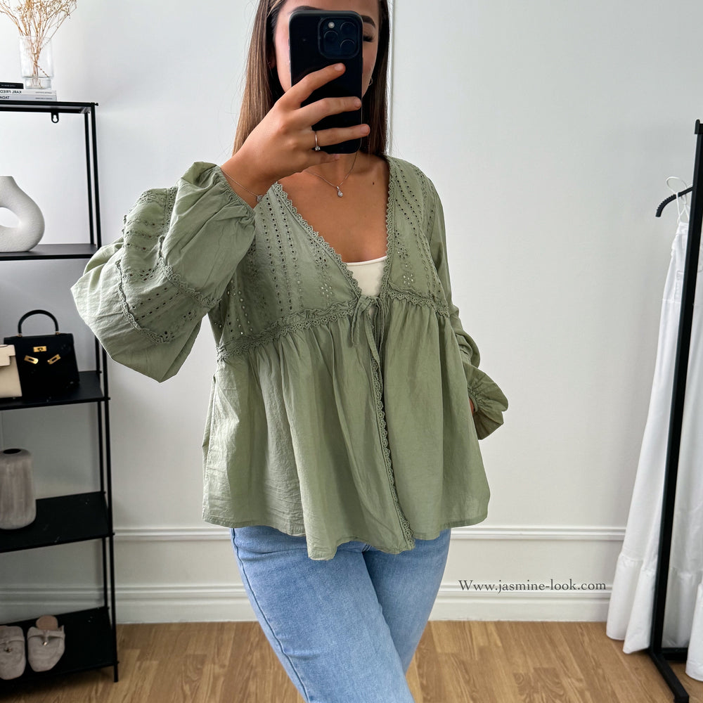 Khaki Bohemian Blouse