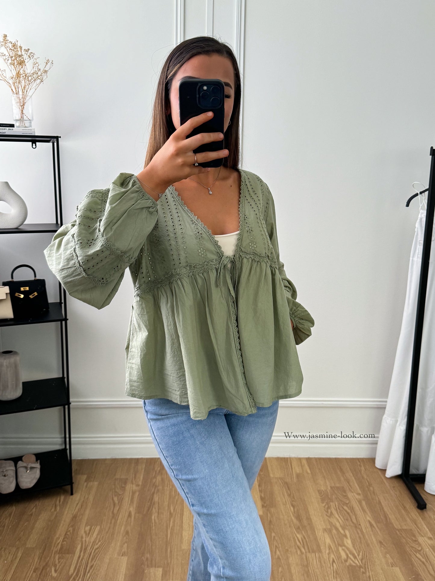 Khaki Bohemian Blouse