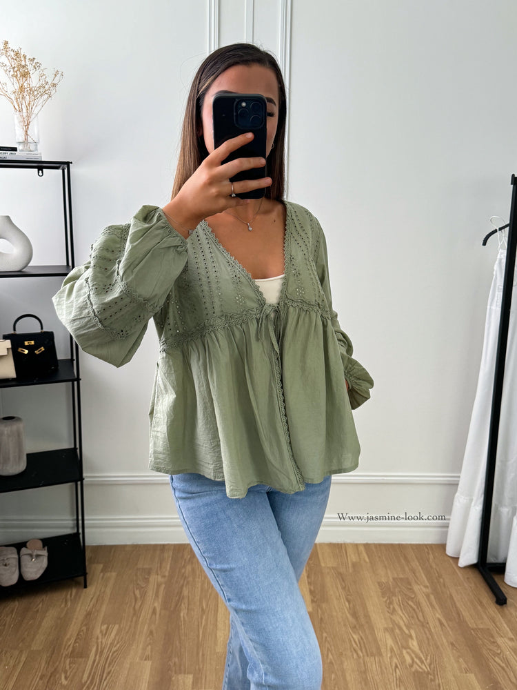 Blouse Bohème kaki