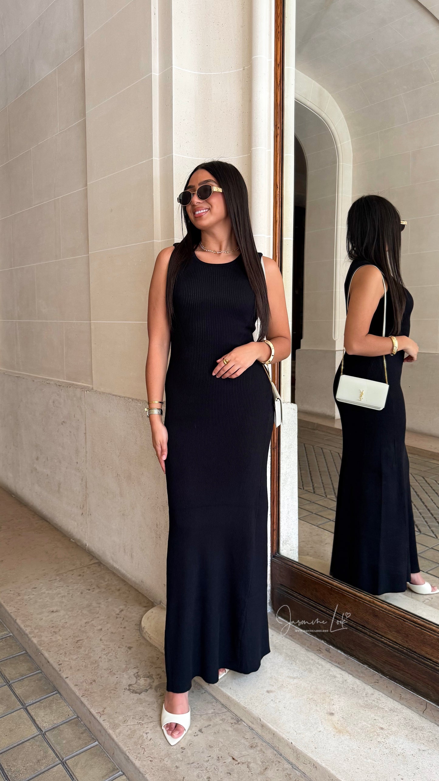 Robe côtelé Noir