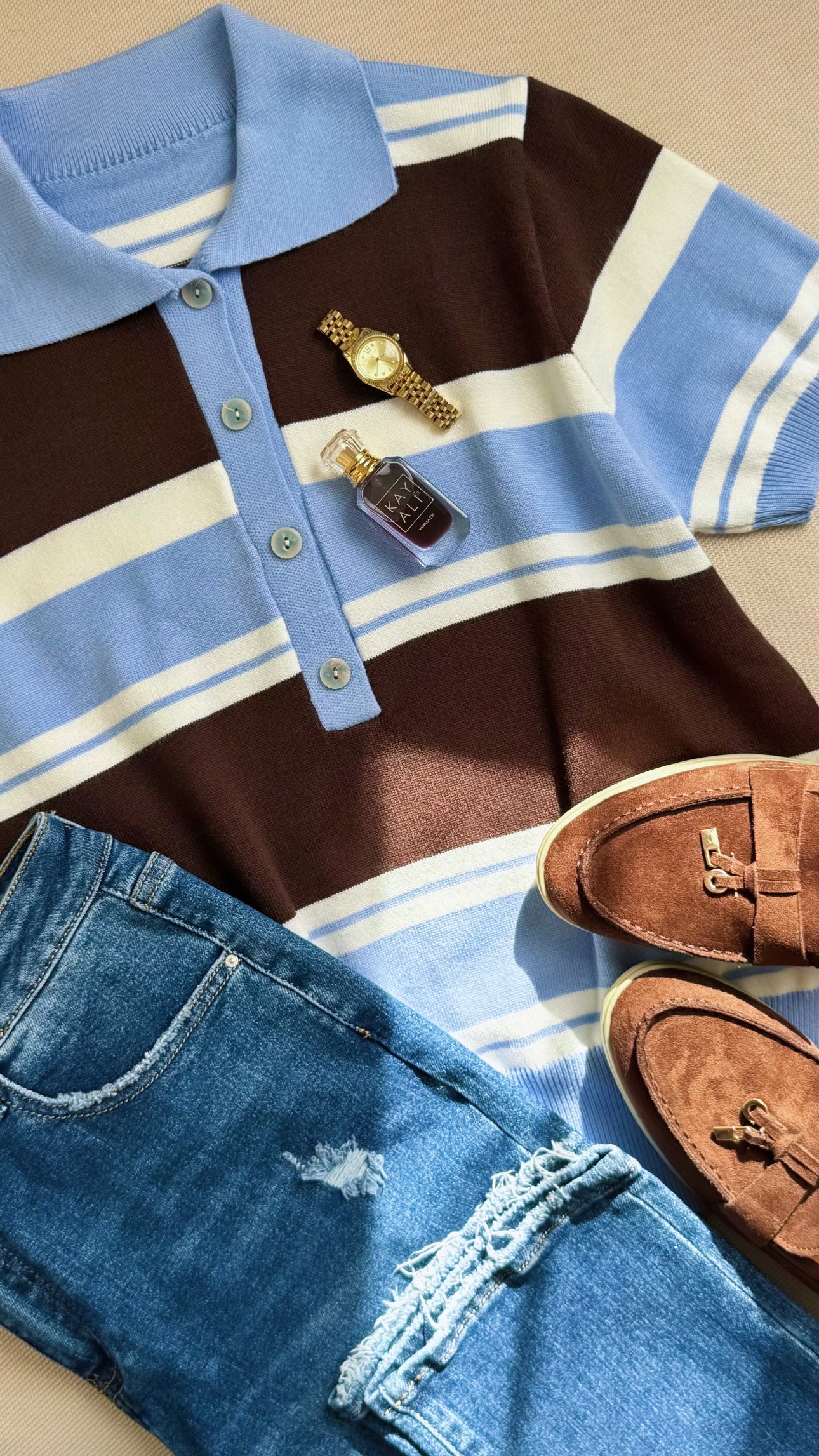 Pull Polo | Marron Bleu