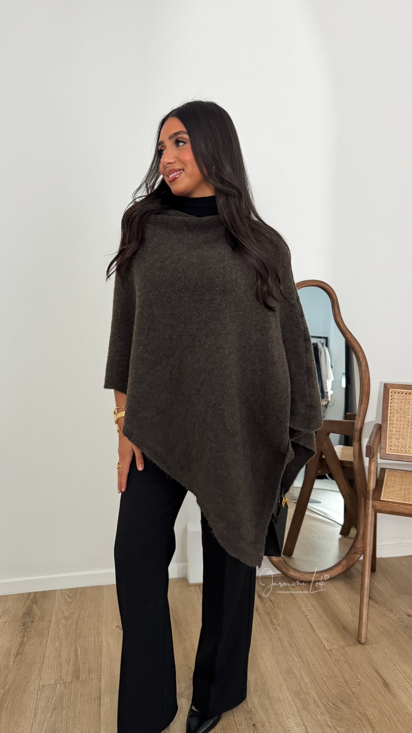 Poncho | Marron glacé