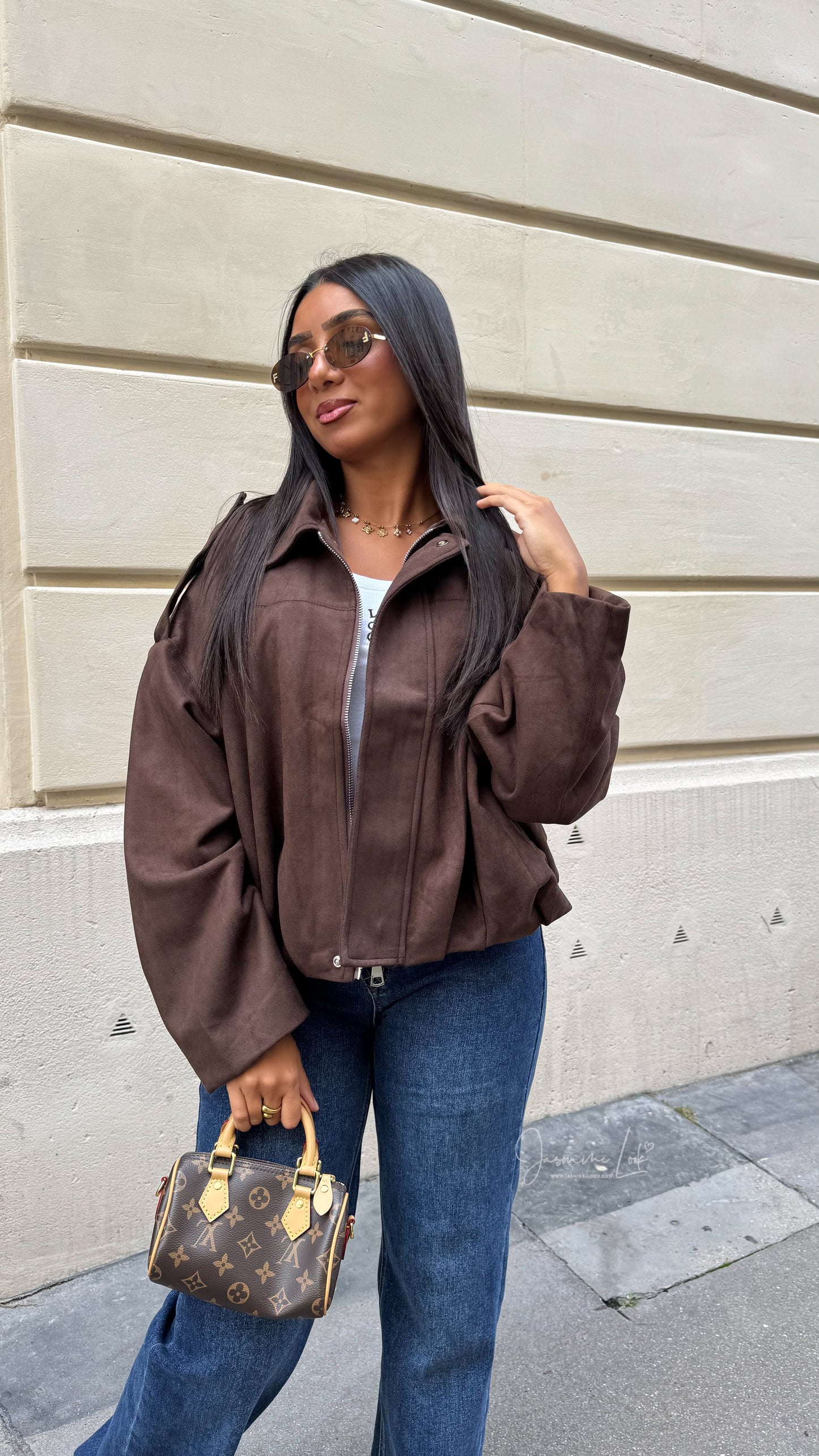 Veste Suède Z marron
