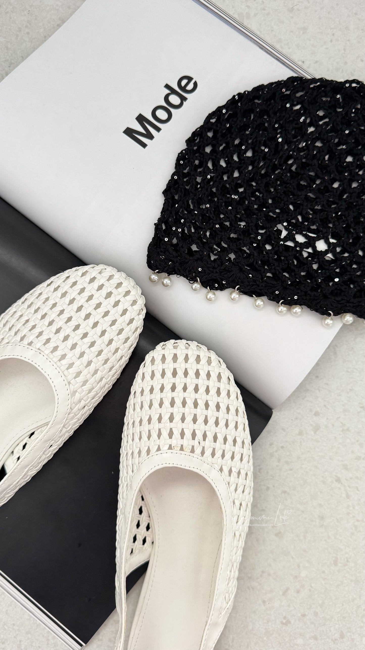 Ballerine Slingback | Blanc
