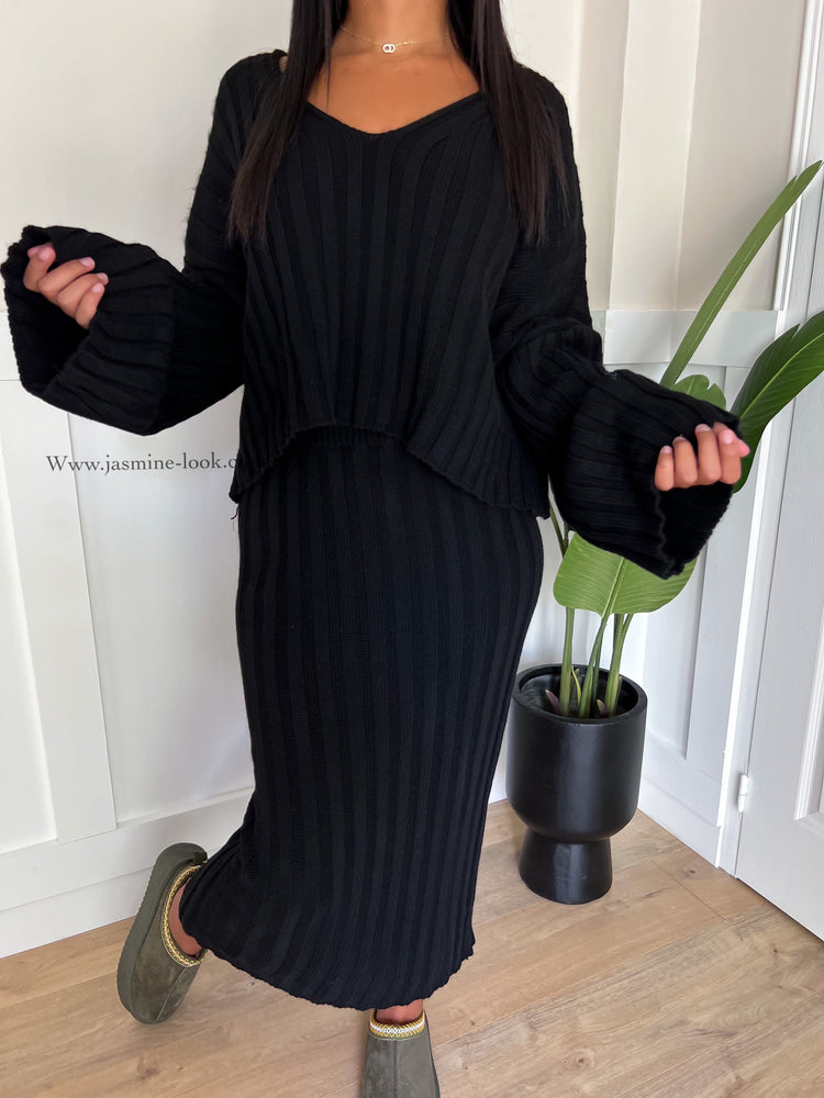 Ensemble jupe Maille noir