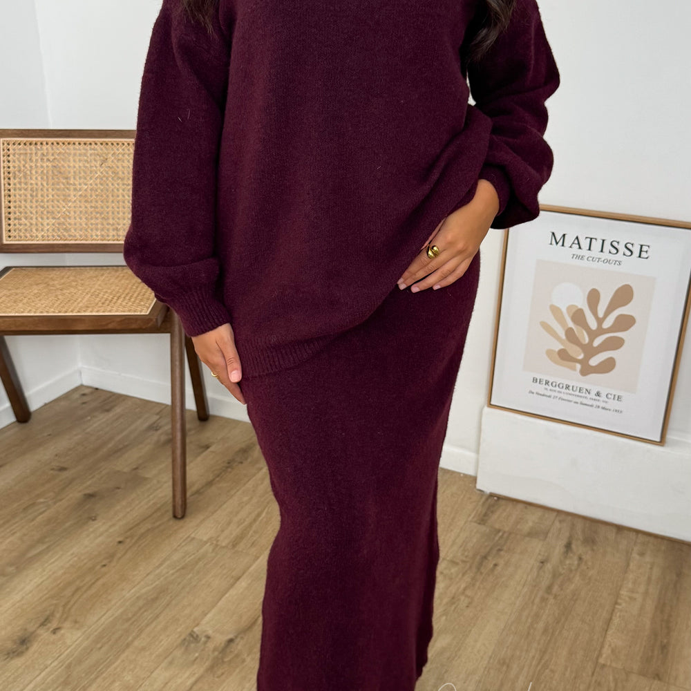 Ensemble jupe Lily Burgundy