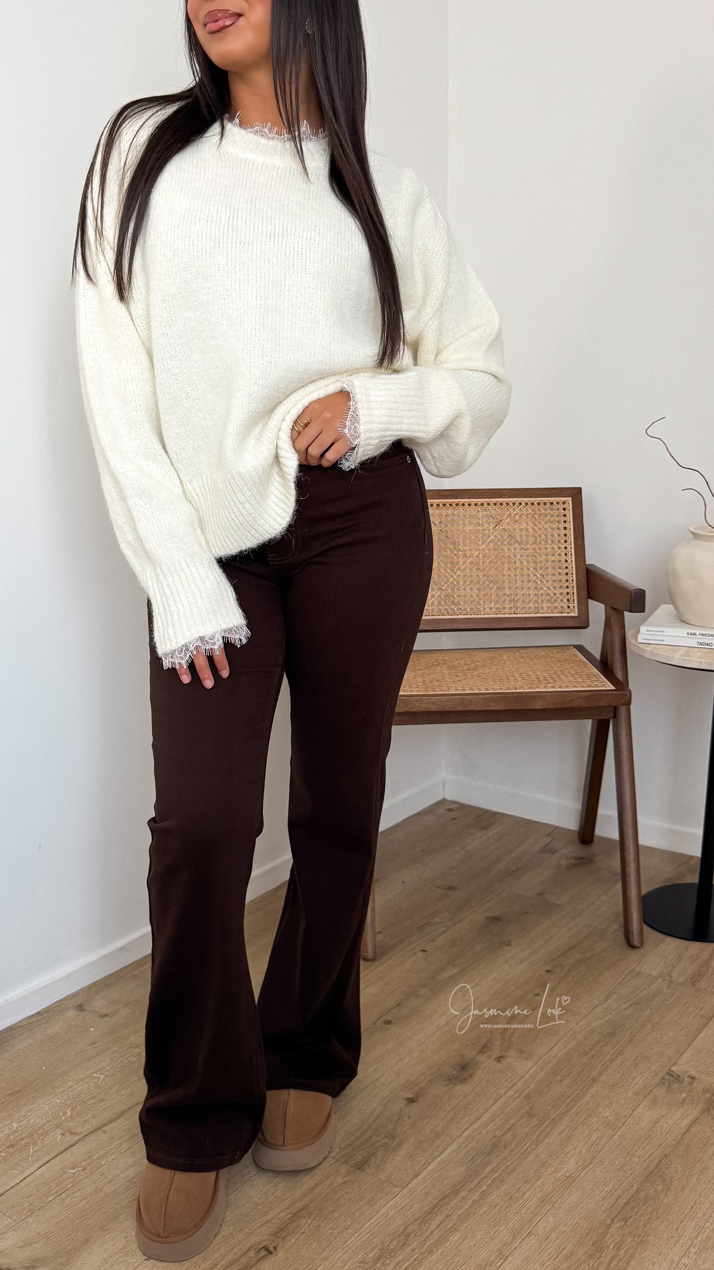 Jean skinny Flare | Marron