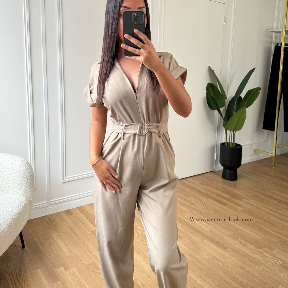 Bella taupe jumpsuit