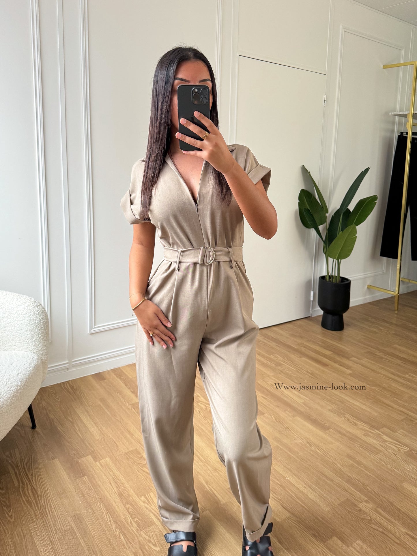 Bella taupe jumpsuit